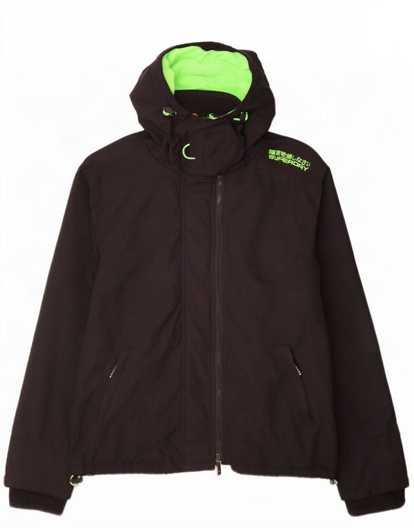 Superdry Damen The Windcheater Graphic Windjacke UK 18 XL Schwarz