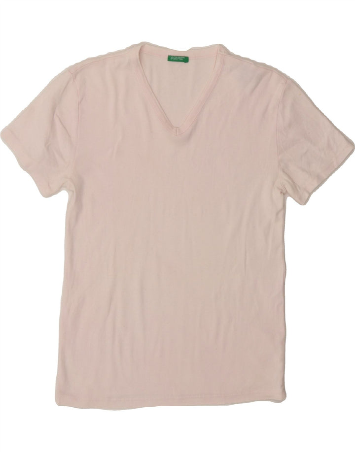 BENETTON Womens T-Shirt Top UK 10 Small Pink Vintage Benetton and Second-Hand Benetton from Messina Hembry 