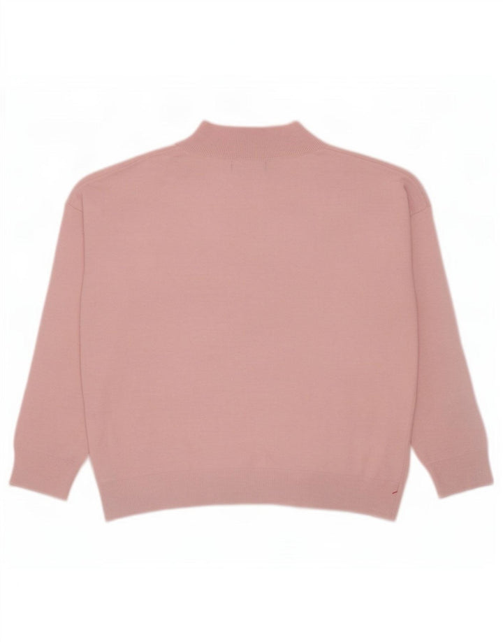 Marks & Spencer Damen-Pullover in Übergröße mit V-Ausschnitt, Gr. 14, Mittelrosa