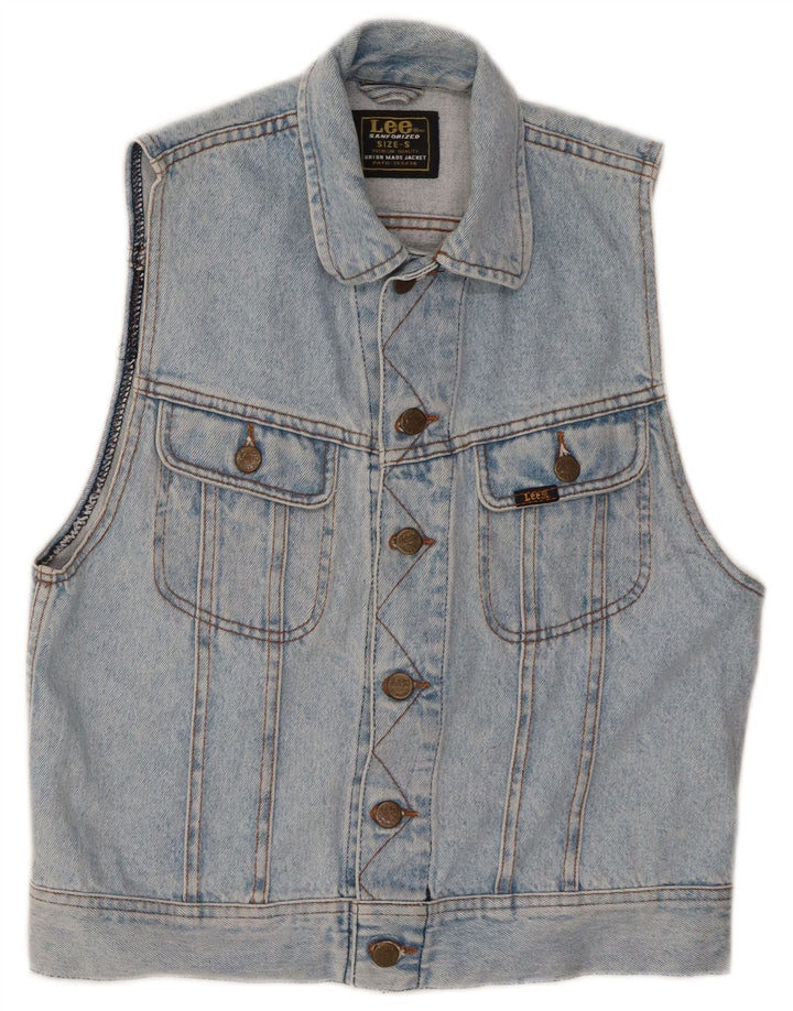 Lee Herren Jeansweste UK 36 Small Blau Baumwolle