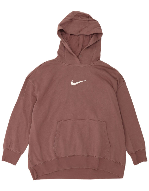 Nike Herren Loose Fit Hoodie Pullover 2XL Braun Baumwolle