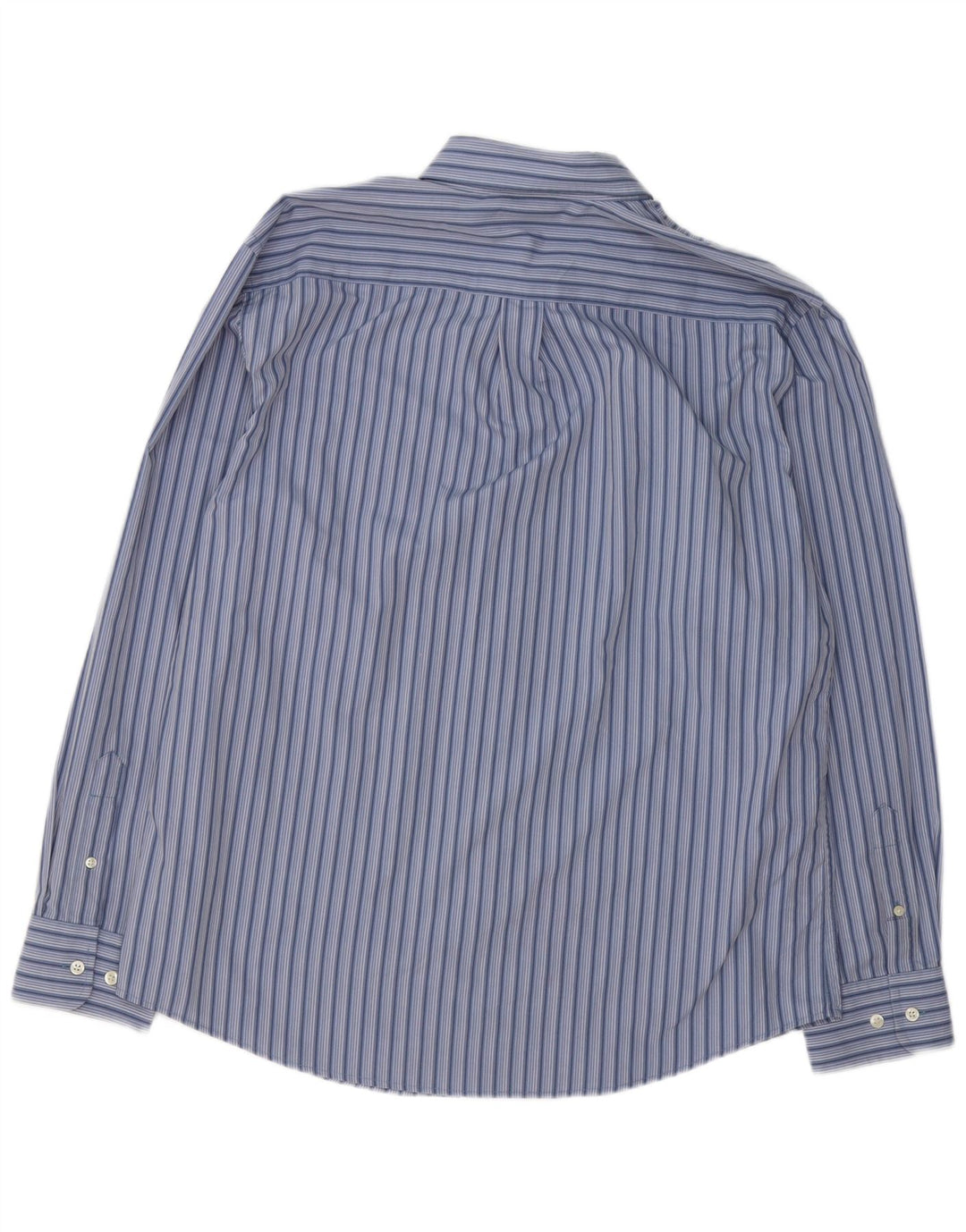 DOCKERS Herrenhemd Größe 16 16 1/2 Große blau gestreifte Baumwolle