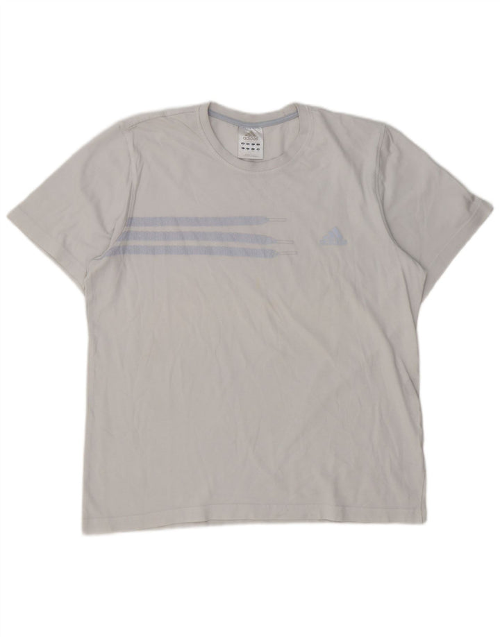 Adidas Herren T-Shirt Top Large Blau Baumwolle