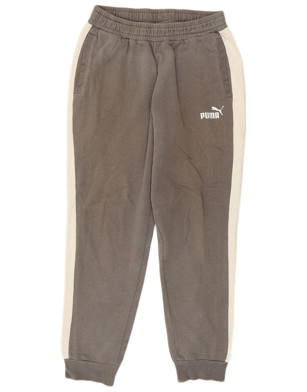 Puma Herren-Trainingshose, Jogginghose, Mittelgrau, Colourblock-Baumwolle