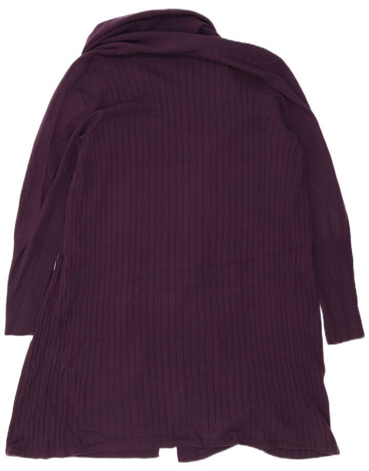 Marks & Spencer Damen Longline Open Cardigan Pullover UK 16 Large Lila