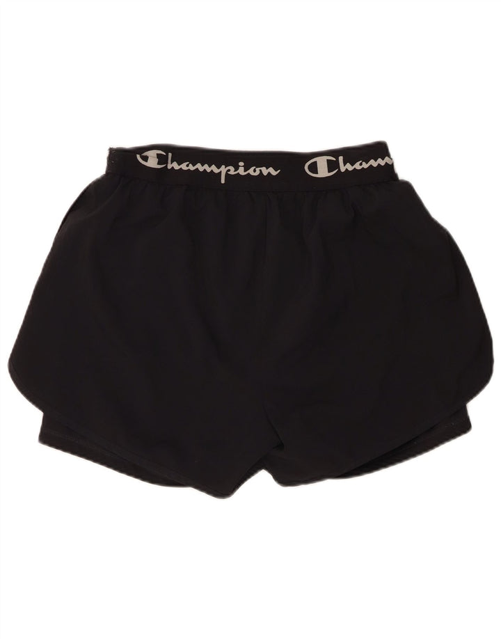 Champion Damen Graphic Sport Shorts UK 18 XL Schwarz Polyester