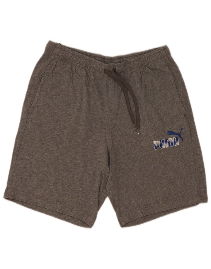 Puma Herren-Sportshorts aus mittelgrauer Baumwolle