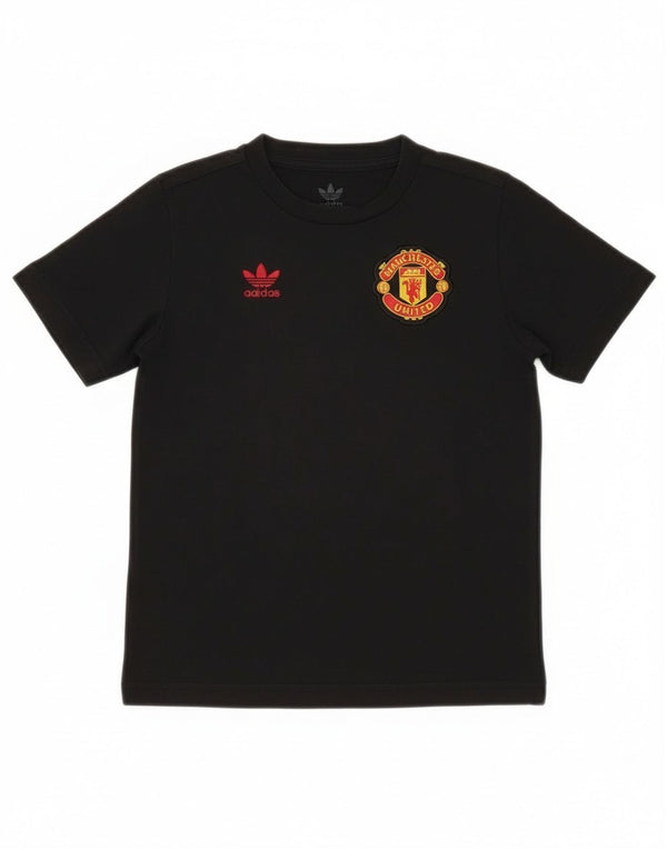 Adidas Jungen Manchester United Graphic T-Shirt Top 5–6 Jahre, schwarze Baumwolle