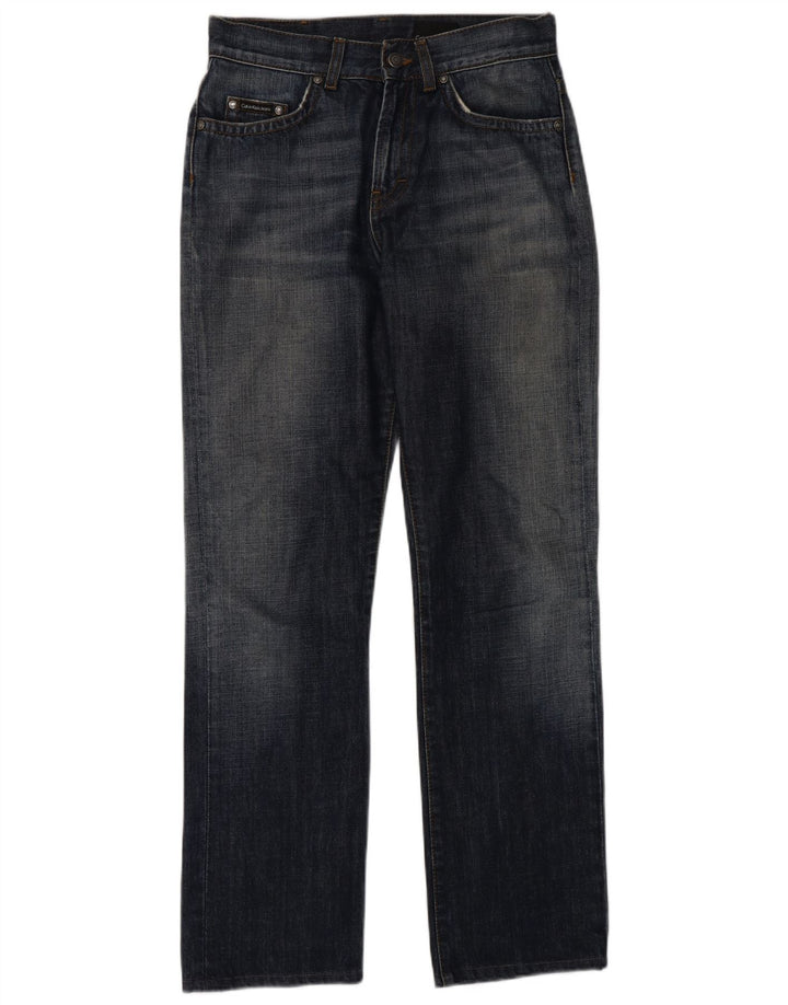 Calvin Klein Herren Straight Jeans W28 L30 Blaue Baumwolle