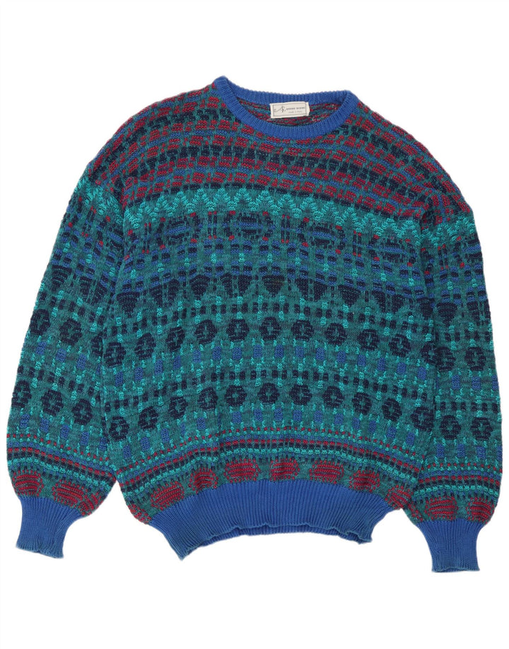 Rantonio Rubino Herren-Pullover mit U-Boot-Ausschnitt IT 54 XL Mehrfarbig