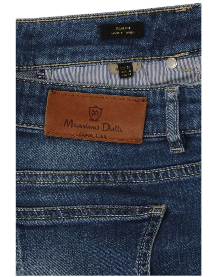 Massimo Dutti Damen Slim Jeans EU 36 XS W26 L30 Blau