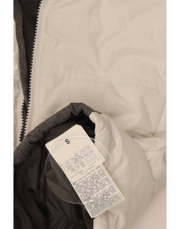 Brugi Damen-Skijacke mit Kapuze, UK 10, Größe S, Weiß, Colourblock-Polyester
