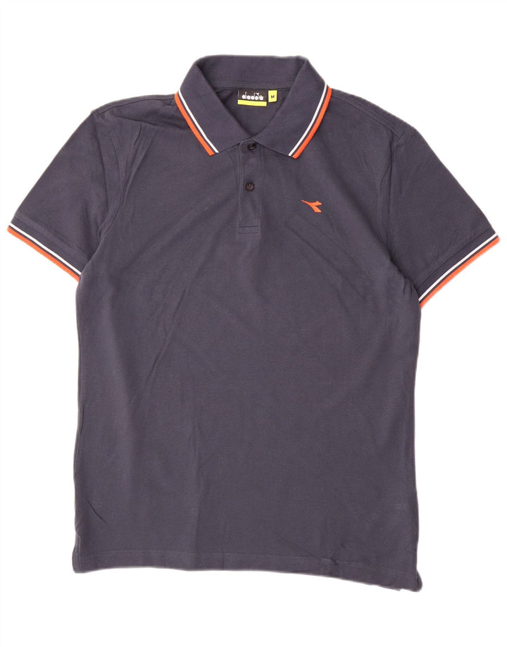 Diadora Herren-Poloshirt, mittelgroß, marineblau, Baumwolle