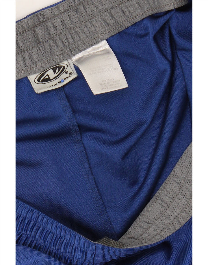 Vintage Herren Sport Shorts Mittelblaues Polyester