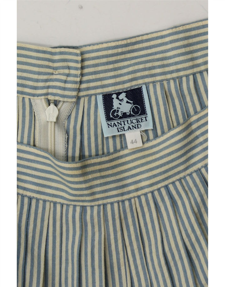 NANTUCKET ISLAND Damen Faltenrock mit hoher Taille IT 44 Medium W26 Blau