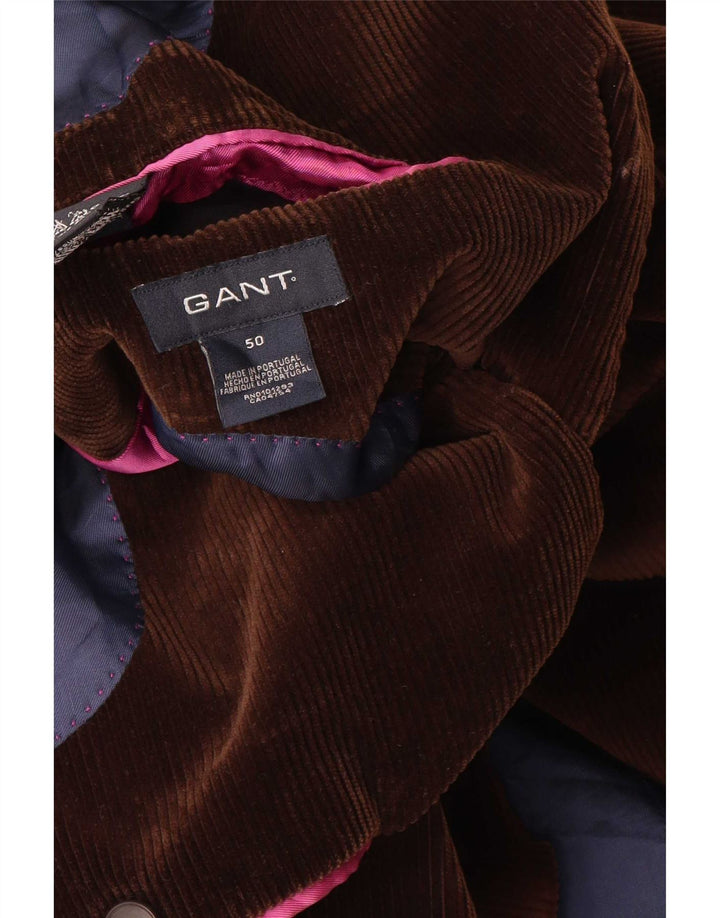 Gant Herren 2-Knopf-Blazer aus Cord, EU 50, große braune Baumwolle