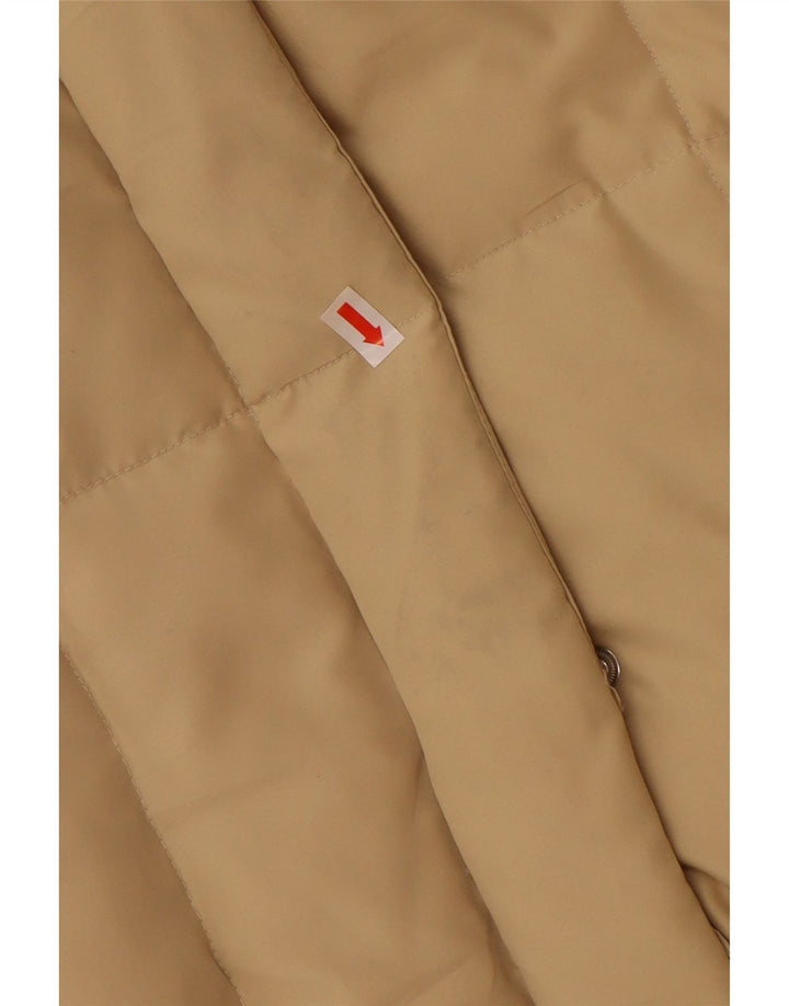 BRUGI Wattierter Damenmantel mit Kapuze IT 44 Mittelbeigefarbenes Polyester