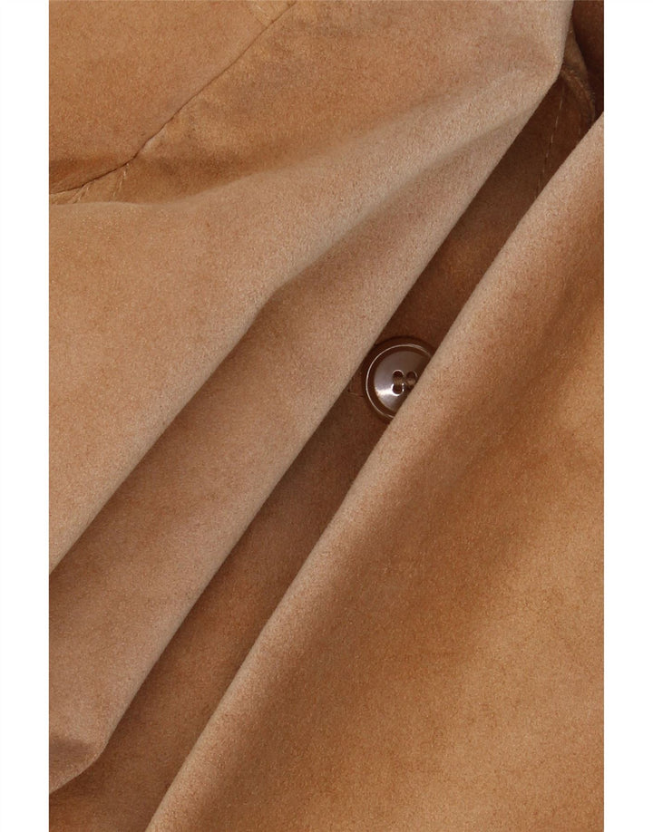 Barone Damen Wildlederjacke UK 10 Small Beige Leder