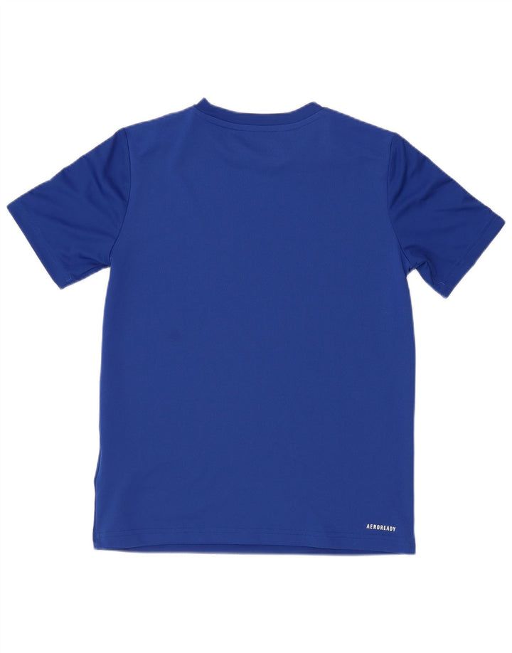 Adidas Jungen Aeroready T-Shirt Top 11–12 Jahre, blaues Polyester