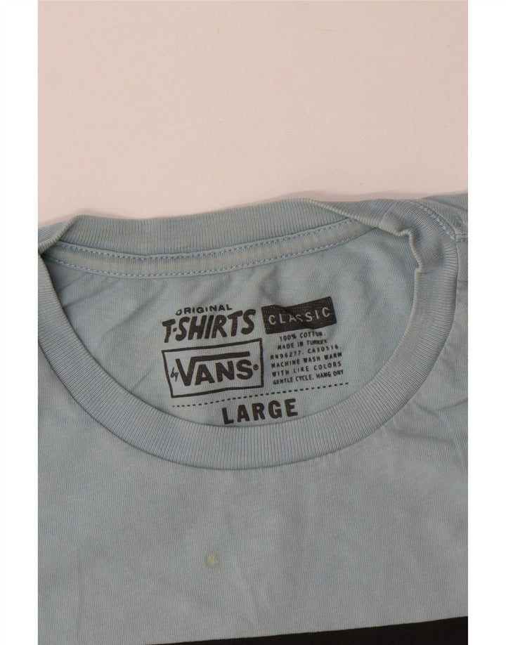 Vans Herren-T-Shirt mit Grafik, groß, aus blauer Baumwolle