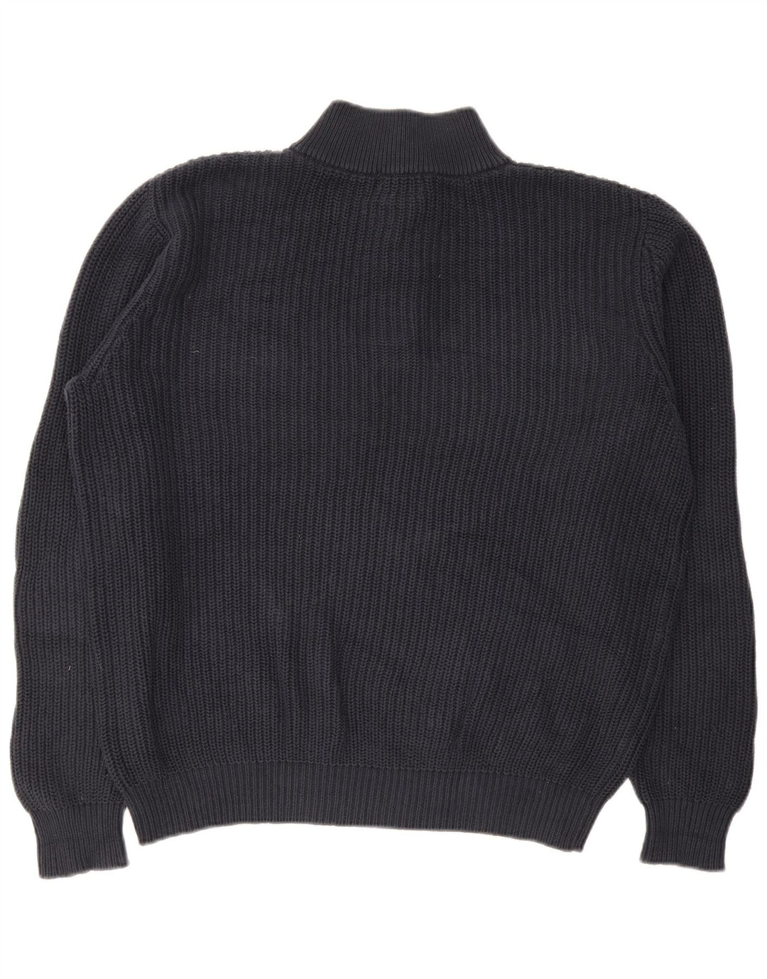 L.L.Bean Herren-Pullover mit Knopfkragen, groß, marineblau, Baumwolle
