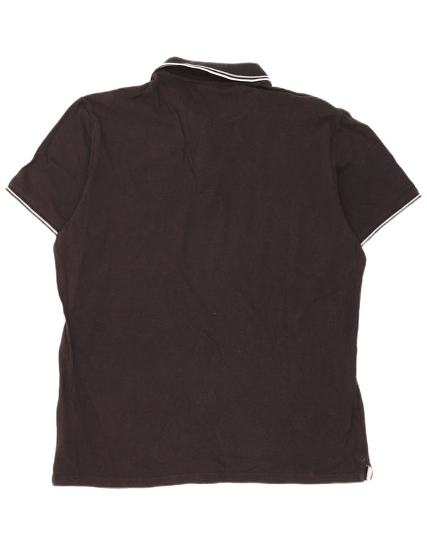 Champion Herren Kurzarm-Poloshirt XL, schwarz gestreift, Baumwolle