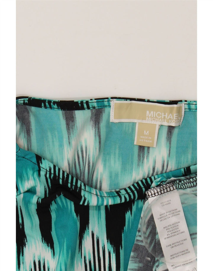 MICHAEL KORS Womens Sleeveless Blouse Top UK 14 Medium Blue Ikat Polyester Vintage Michael Kors and Second-Hand Michael Kors from Messina Hembry 