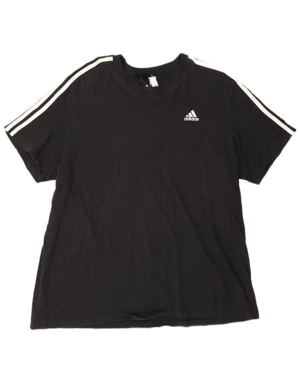 Adidas Herren T-Shirt Top 2XL Schwarz Baumwolle
