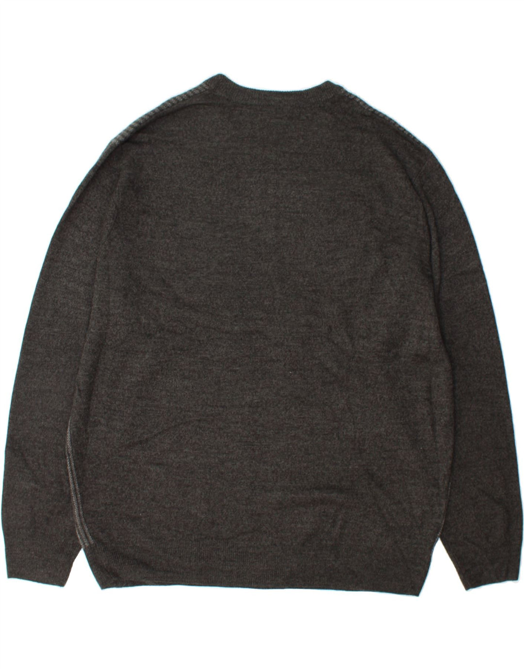 DOCKERS Herren-Pullover mit Rundhalsausschnitt, 2XL, grau gestreift, Acryl