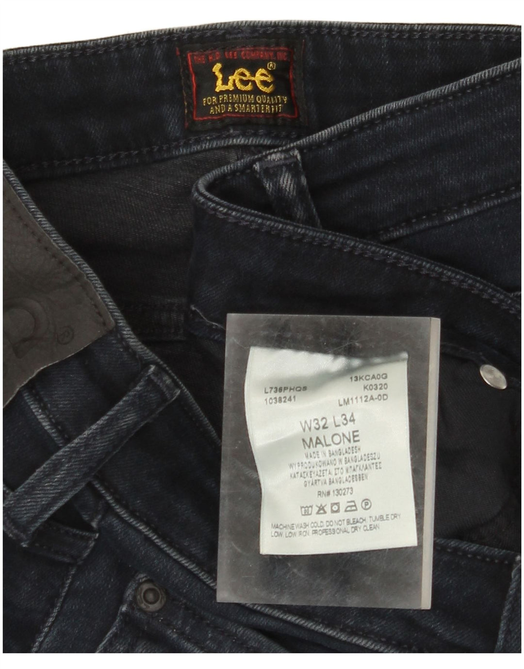 LEE Herren Malone Skinny Jeans W32 L34 Marineblaue Baumwolle