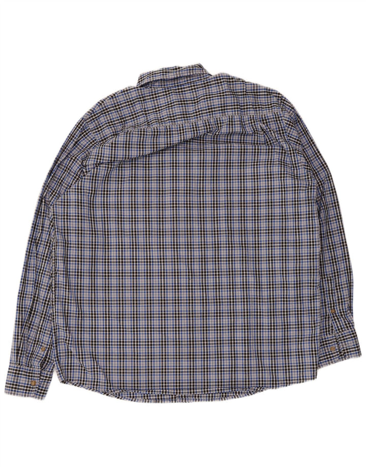 Wrangler Herrenhemd, groß, blau kariert, Baumwolle