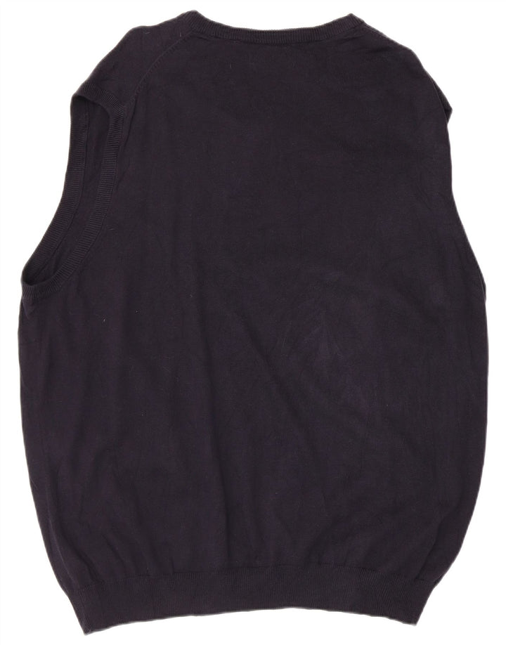 CHAPS Herren-Weste-Tanktop XL aus marineblauer Baumwolle