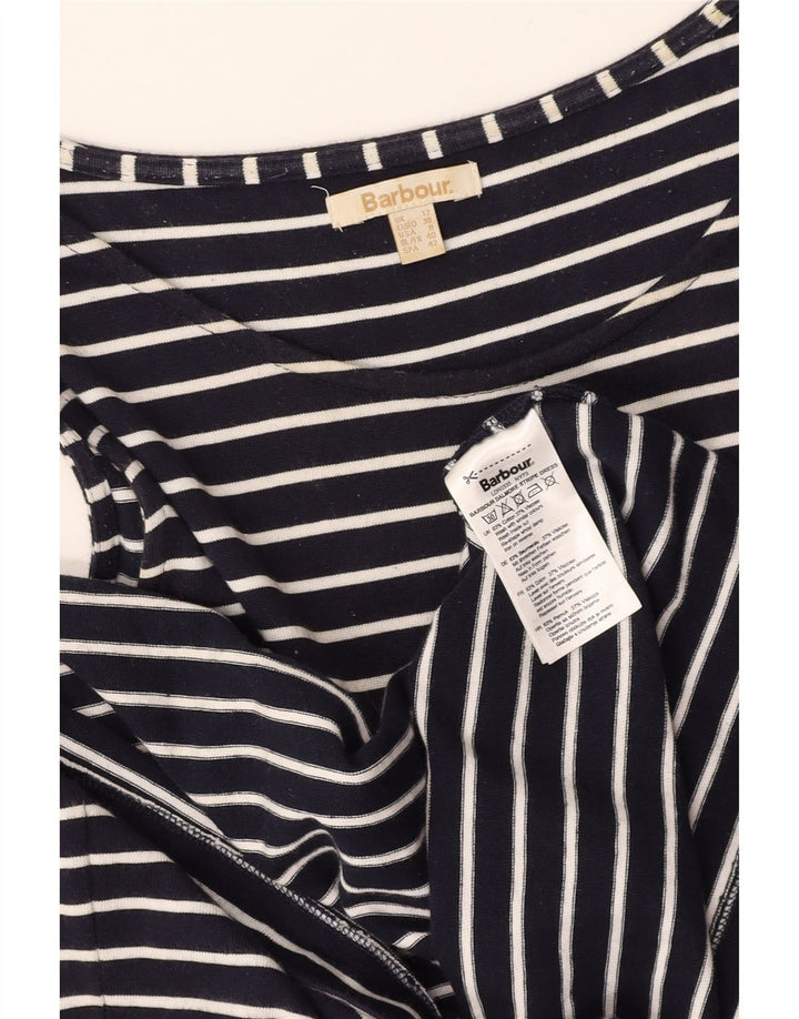 BARBOUR Ärmelloses T-Shirt-Kleid für Damen, UK 12, mittelmarineblau gestreift