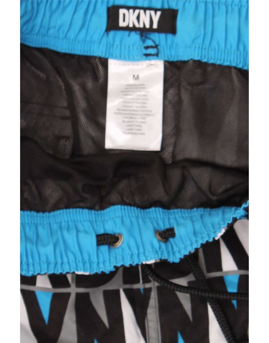 Dkny Herren-Badeshorts mit Grafik, mittelgroß, mehrfarbig, Polyester