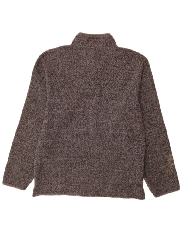 Weird Fish Herren-Sweatshirt mit Reißverschluss am Hals, mittelgraues Polyester