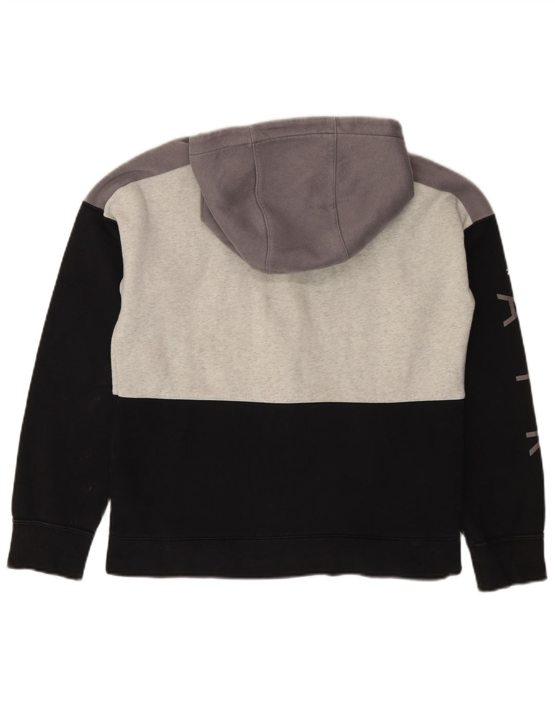 NIKE Boys Air Graphic Zip Hoodie Sweater 13–14 Jahre XL Schwarzer Farbblock