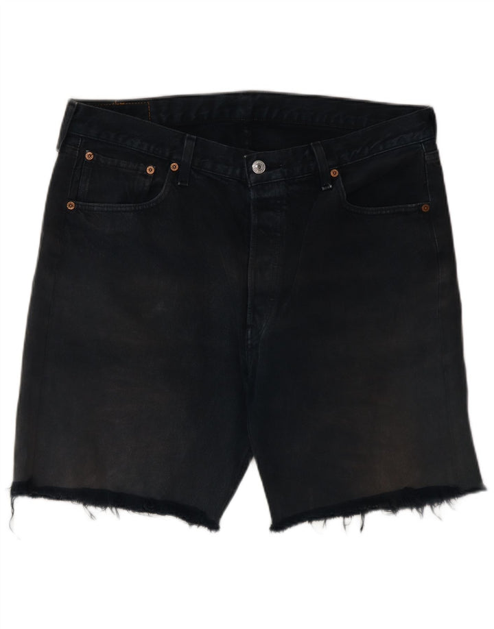 LEVI'S Herren 501 Denim Shorts W34 Große marineblaue Baumwolle