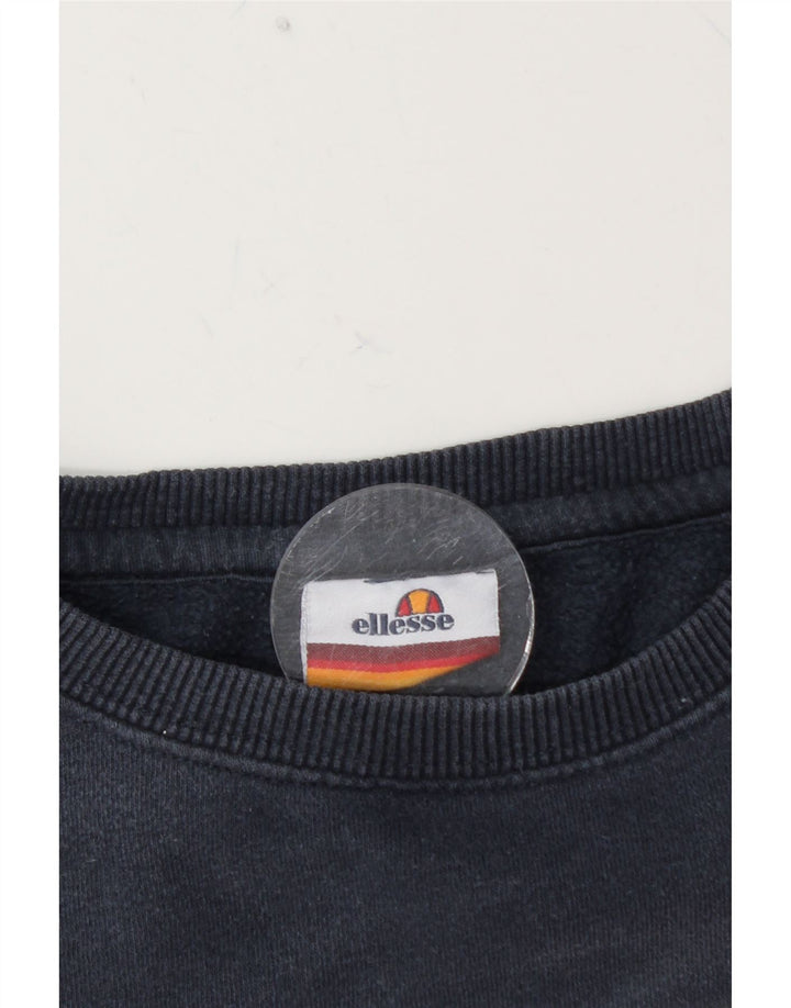 ELLESSE Herren-Sweatshirt mit Grafik, mittlere marineblaue Baumwolle