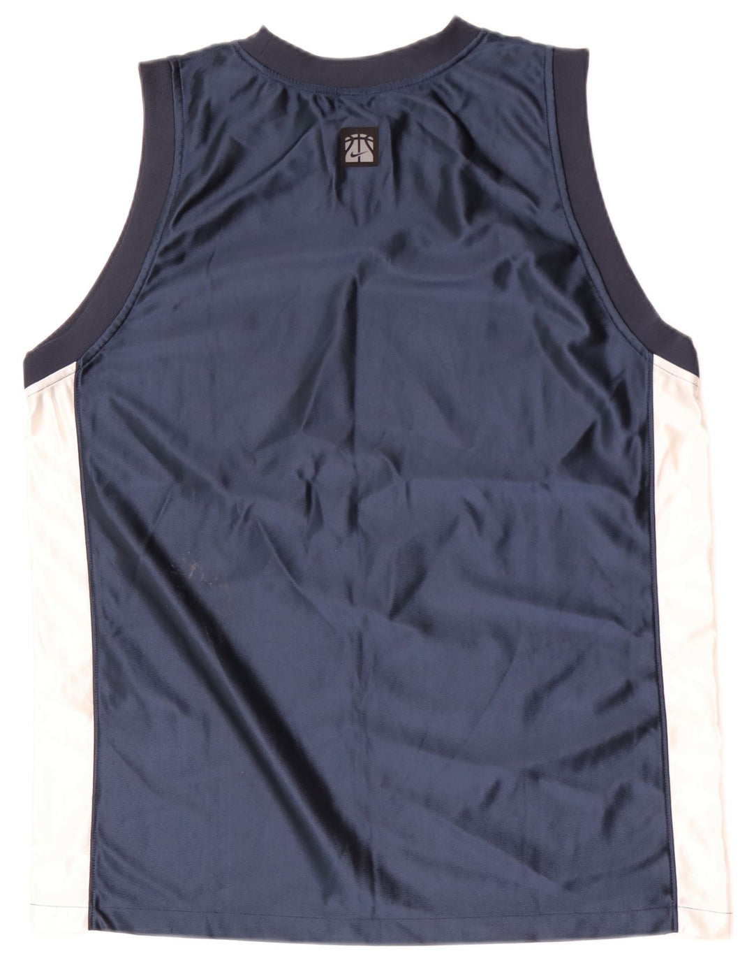 NIKE Herren-Trägershirt UK 39/41 Medium Navy Blue Colourblock Polyester