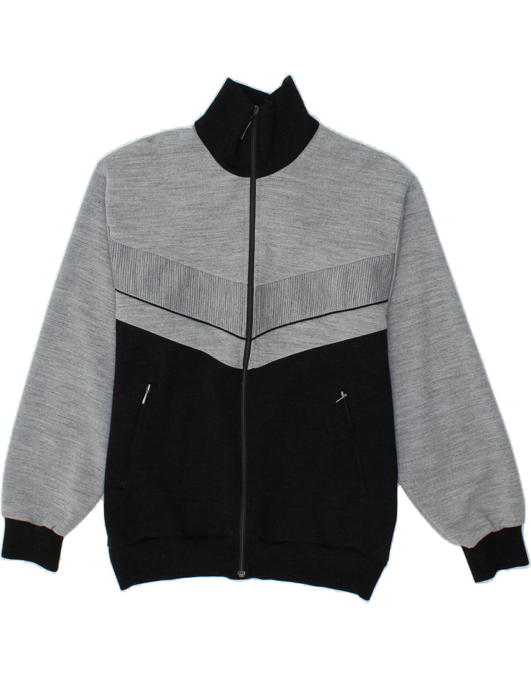 SCHNEIDERS Mens Tracksuit Top Jacket Medium Grey Colourblock Polyester Vintage Schneiders and Second-Hand Schneiders from Messina Hembry 
