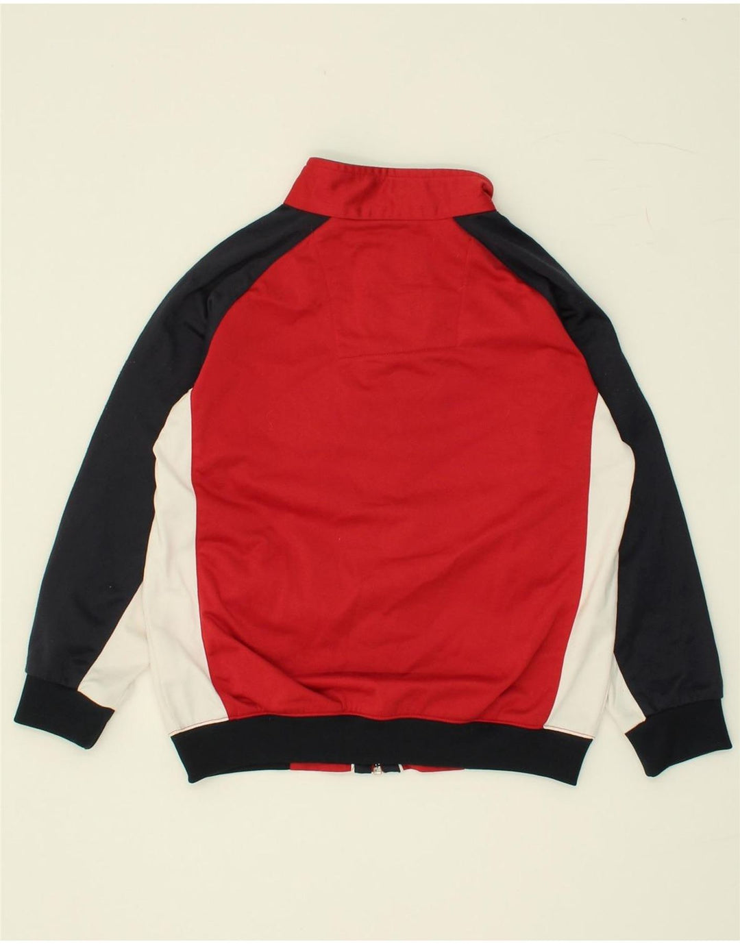 CHAMPION Boys Graphic Tracksuit Top Jacket 7-8 Years Small Red Colourblock Vintage Champion and Second-Hand Champion from Messina Hembry 