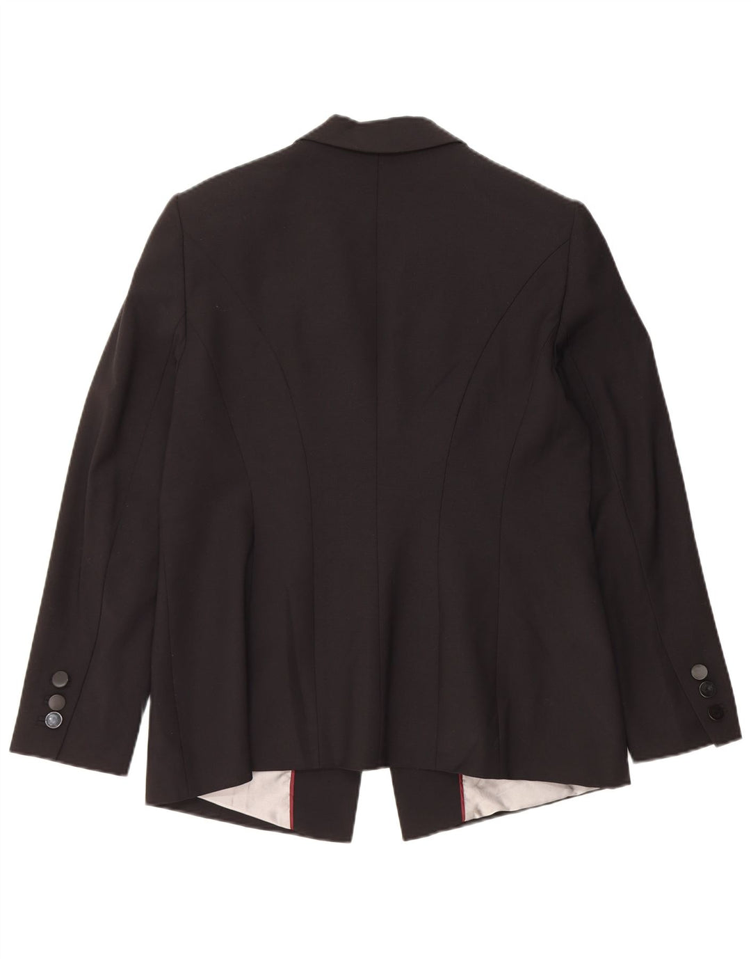 Marks & Spencer Damen 1-Knopf-Blazerjacke UK 16 Large Schwarz Schurwolle