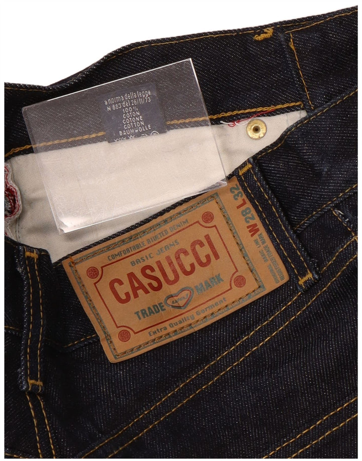 CASUCCI Herren-Jeans mit hoher Taille und geradem Schnitt, W28, L32, marineblau, Baumwolle