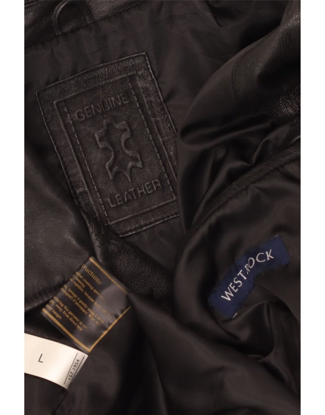 Vintage Herren Lederjacke UK 40 Großes schwarzes Leder