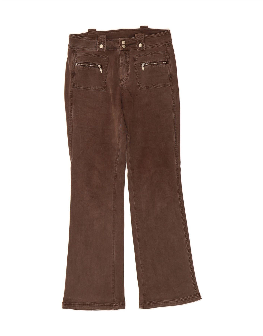 TRUSSARDI Womens Bootcut Casual Trousers IT 40 Small W28 L30 Brown Vintage Trussardi and Second-Hand Trussardi from Messina Hembry 