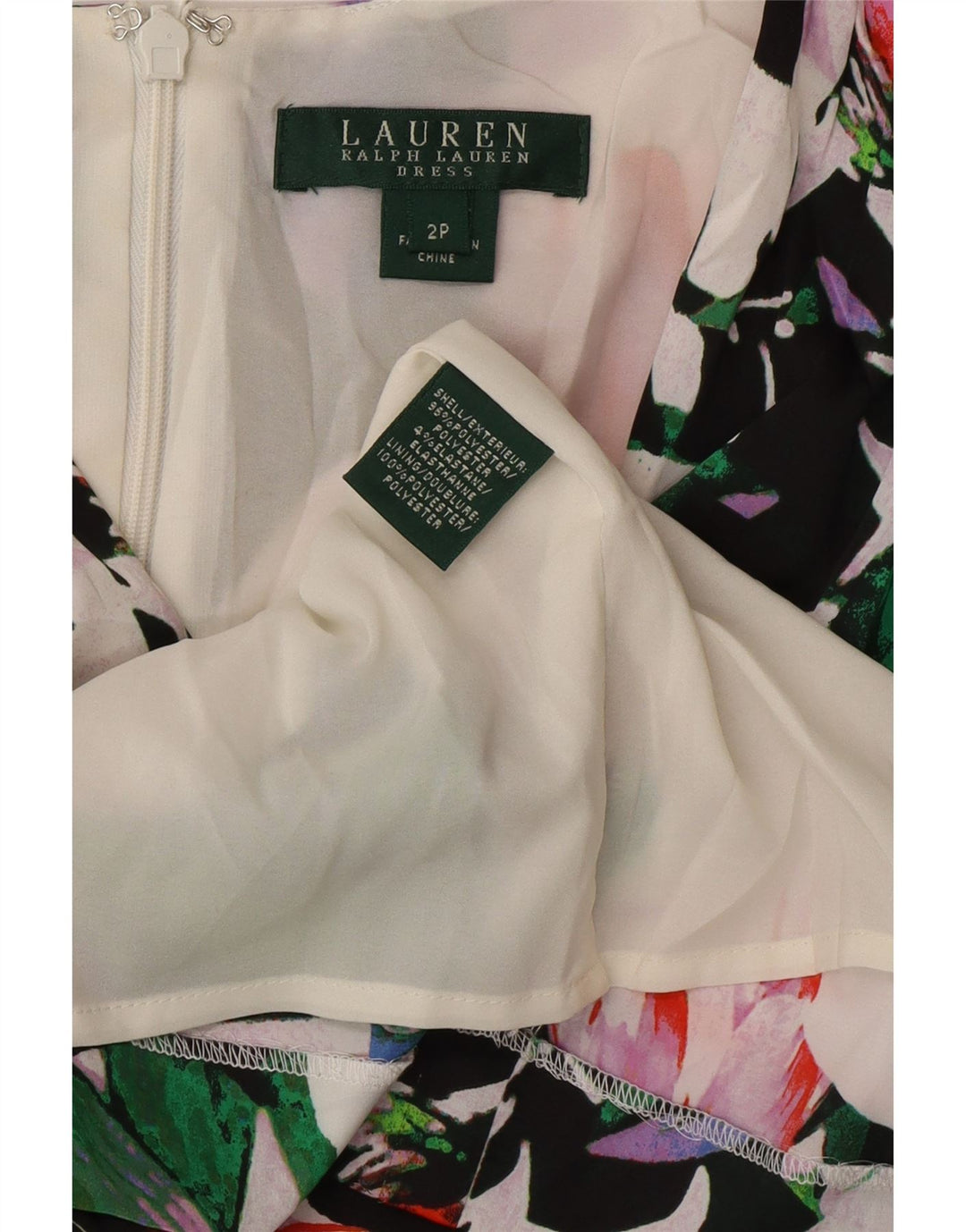 RALPH LAUREN Damen Ärmelloses Etuikleid US 2 XS Mehrfarbiges Blumenmuster