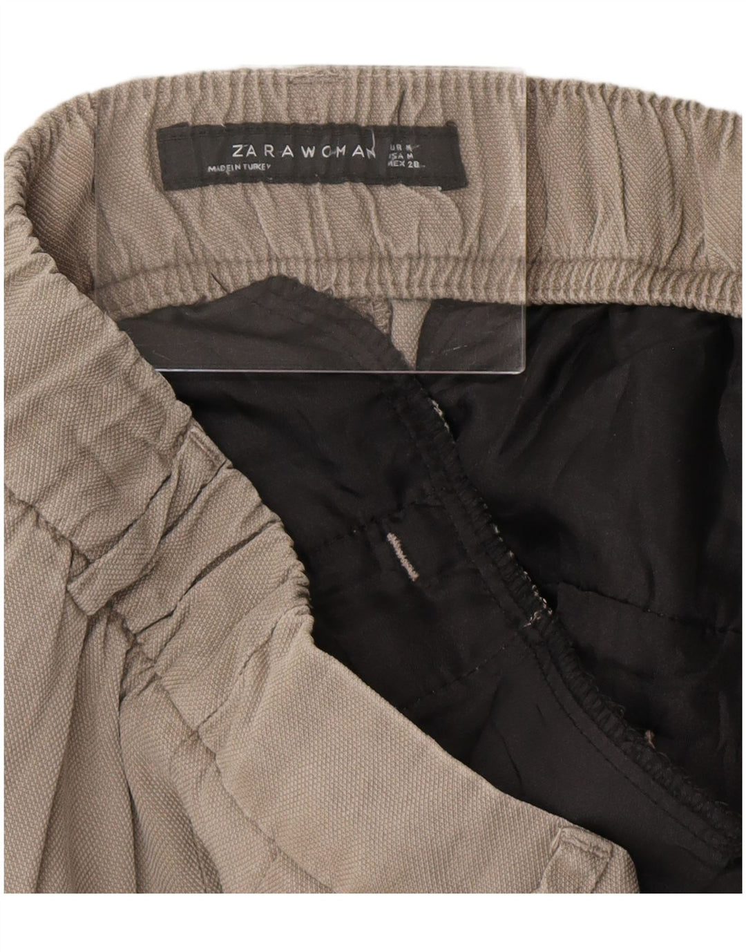 Kurze Hose von ZARA für Damen, mittelgroß, W28, L23, Beige