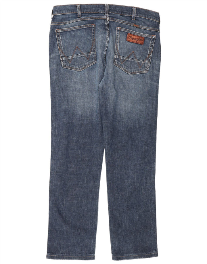 Wrangler Herren Straight Jeans W34 L30 Blaue Baumwolle