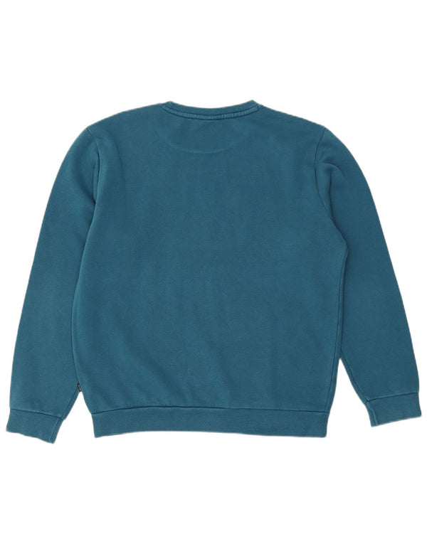 Puma Herren Grafik-Sweatshirt-Pullover aus mittelblauer Baumwolle