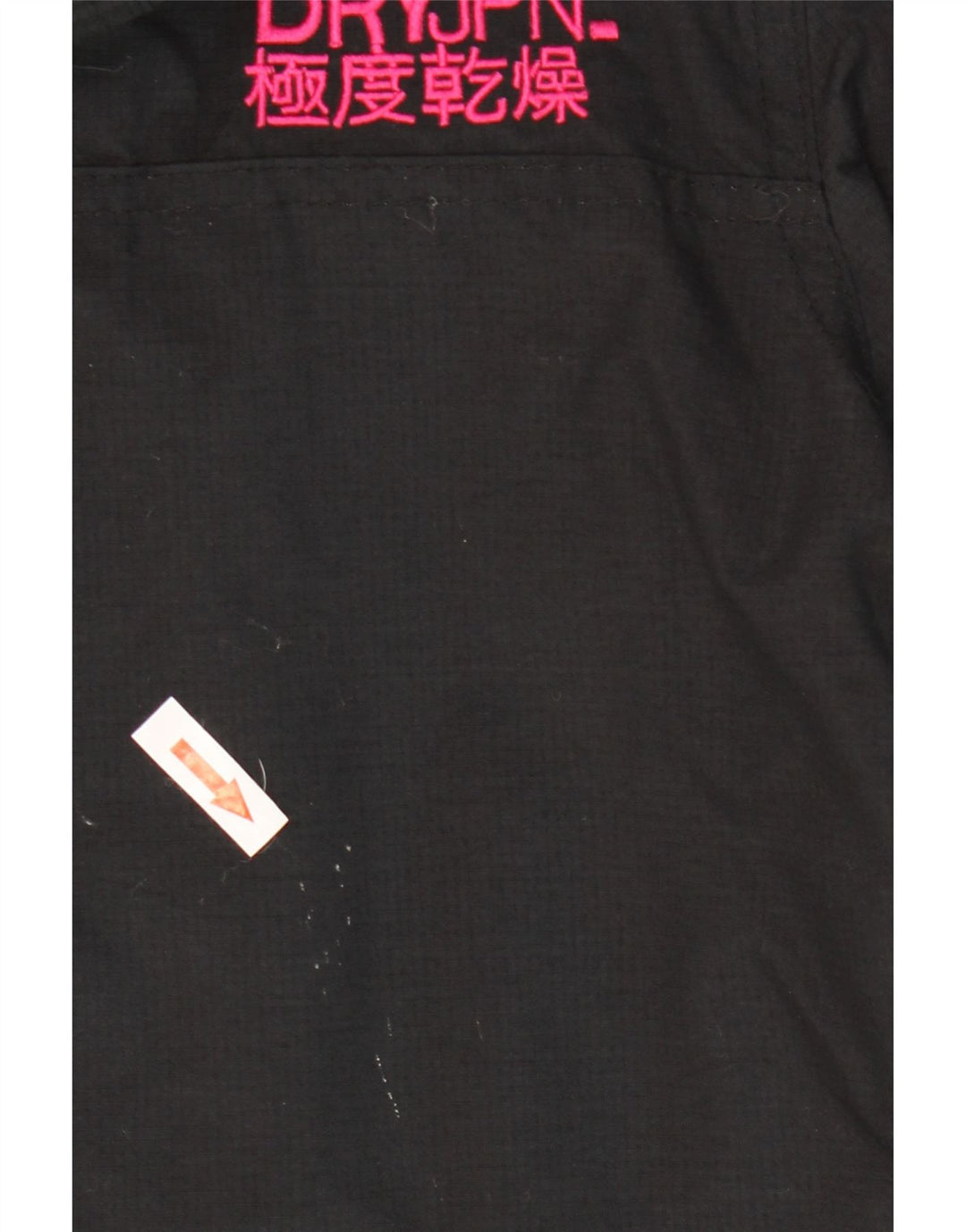 Superdry Damen Windmac Hooded Windjacke UK 16 Large Schwarz Nylon